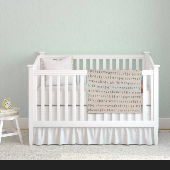 🌸Pink rainbow alphabet baby blanket NWT - Picture 3 of 8